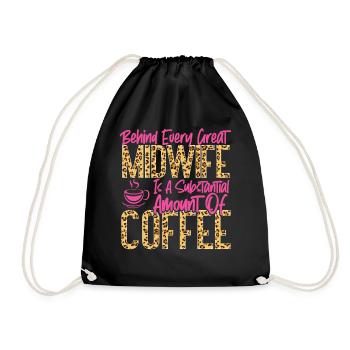 Nurse Midwife Birth Worker Coffee - Turnbeutel - Schwarz - Vorne