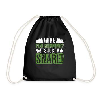 Animal Wire Snare - Drawstring Bag - black - Front