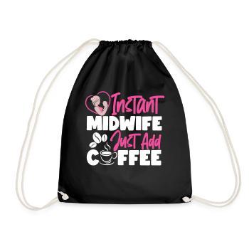 Nurse Midwife Birth Worker Coffee - Turnbeutel - Schwarz - Vorne