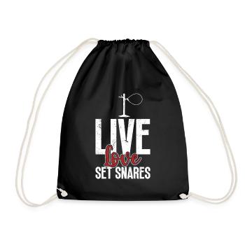 Animal Wire Snare - Drawstring Bag - black - Front