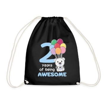 Ours polaire pour les enfants de 2 ans - Sac de sport léger - noir - Devant