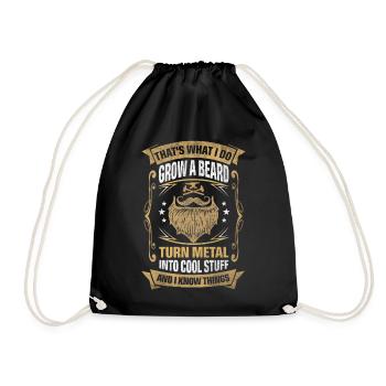 Metal Into Cool Things Blacksmith - Drawstring Bag - black - Front