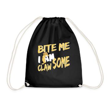 Mords-moi, je suis Griffe-un chat mordant - Sac de sport léger - noir - Devant
