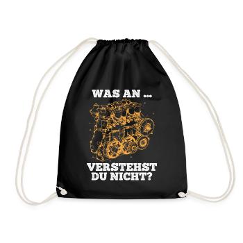 Was an.. verstehst du nicht? Humorvolle Weisheiten - Turnbeutel - Schwarz - Vorne