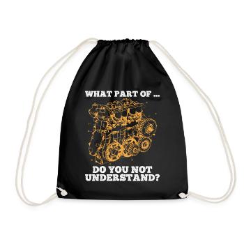 What an.. Don't you understand? Humorous wisdom - Drawstring Bag - black - Front