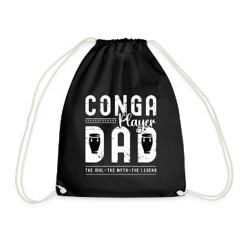 Papa joueur de conga L’idole Le mythe Le tambour de conga - Sac de sport léger - noir - Devant