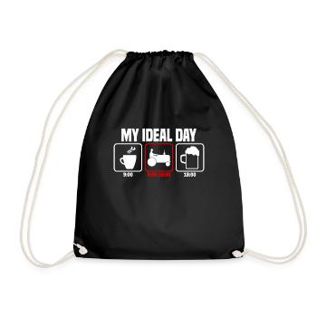 Ma journée parfaite Conducteur de tracteur Agriculteur - Sac de sport léger - noir - Devant