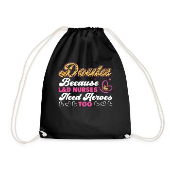 Doula Travailleuse à la naissance Doula Parce que - Sac de sport léger - noir - Devant