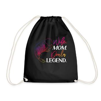 Doula accoucheuse maman femme. Maman. - Sac de sport léger - noir - Devant