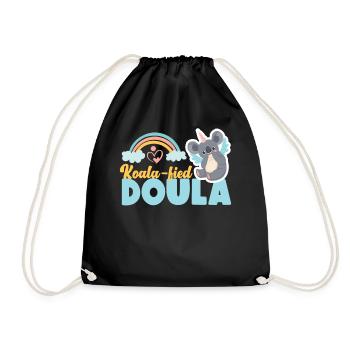 Doula Birth Worker Koala - Drawstring Bag - black - Front