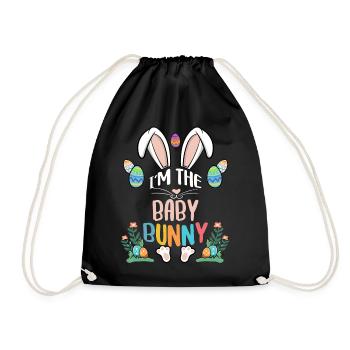 Je suis le bébé lapin - Sac de sport léger - noir - Devant