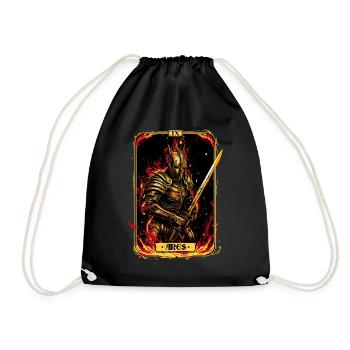 Ares Tarot Card Ancient Greek God Warrior - Turnbeutel - Schwarz - Vorne