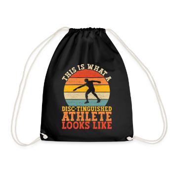 Discus thrower discus throw - Drawstring Bag - black - Front
