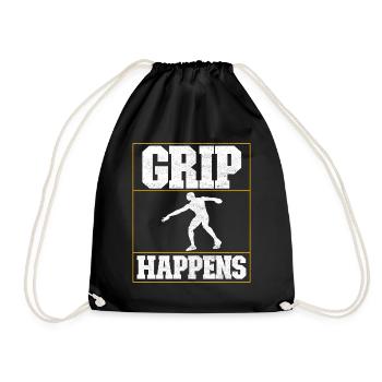 Discus thrower discus throw - Drawstring Bag - black - Front