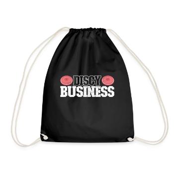 Discus thrower discus throw - Drawstring Bag - black - Front