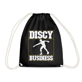 Discus thrower discus throw - Drawstring Bag - black - Front