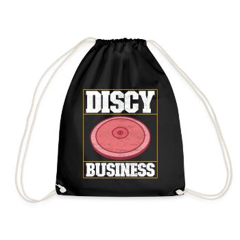 Discus thrower discus throw - Drawstring Bag - black - Front