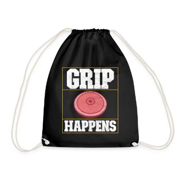 Discus thrower discus throw - Drawstring Bag - black - Front