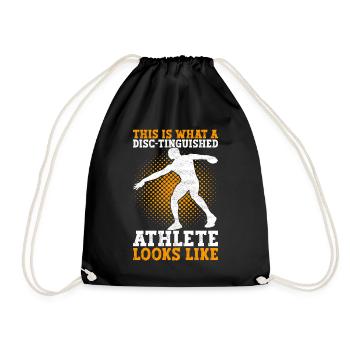 Discus thrower discus throw - Drawstring Bag - black - Front
