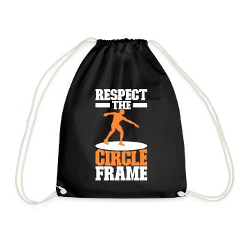 Discus thrower discus throw - Drawstring Bag - black - Front