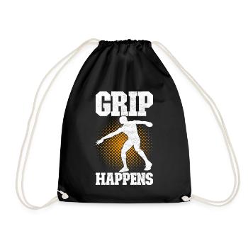 Discus thrower discus throw - Drawstring Bag - black - Front