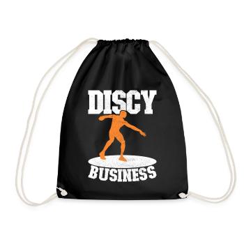 Discus thrower discus throw - Drawstring Bag - black - Front