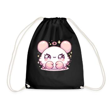 Krebs Sternzeichen Kawaii Charakter Astrologie Geschenk - Turnbeutel - Schwarz - Vorne