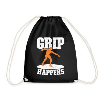 Discus thrower discus throw - Drawstring Bag - black - Front