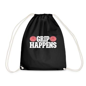 Discus thrower discus throw - Drawstring Bag - black - Front