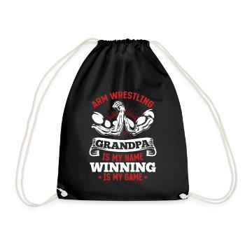Bras De Fer Grand-Père Bras De Bras Grand-Père Bras De Fer - Sac de sport léger - noir - Devant