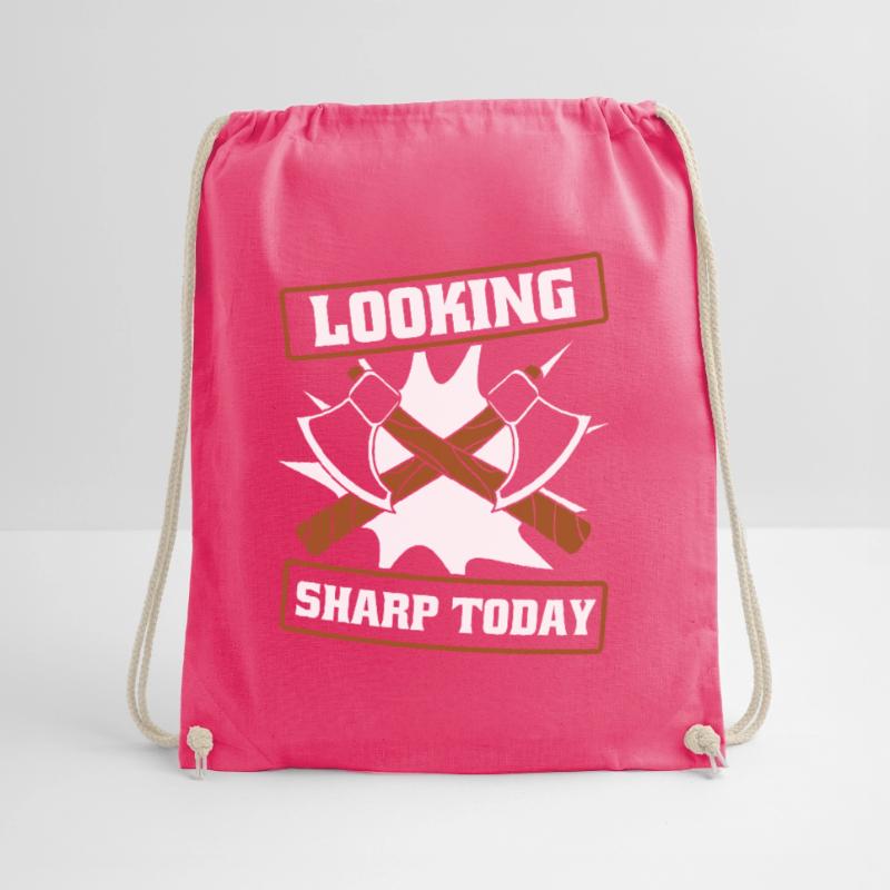 Looking Sharp Today Axe Throwing Game Axe Thrower Drawstring Bag