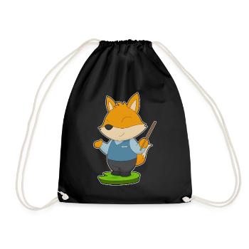 École du professeur renard pointant des bâtons - Sac de sport léger - noir - Devant