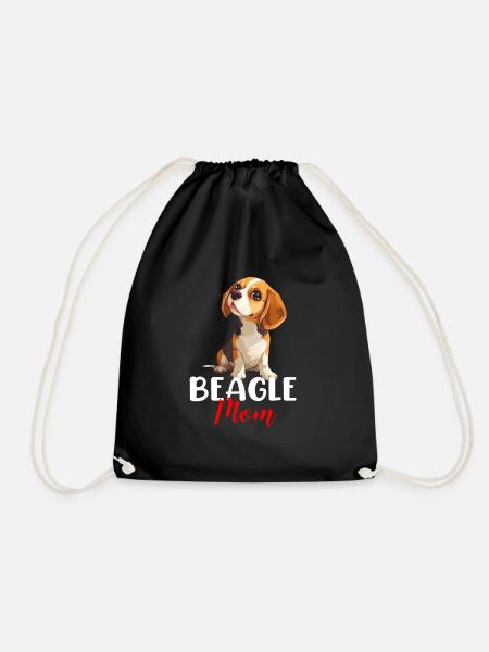 beagle mom beagle - Turnbeutel - Schwarz