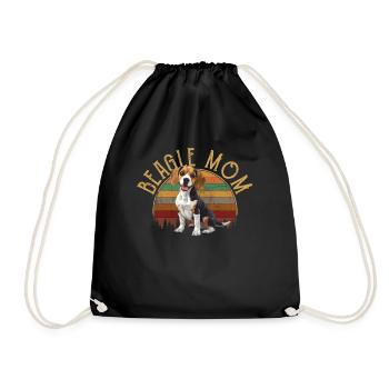 beagle maman beagle - Sac de sport léger - noir - Devant