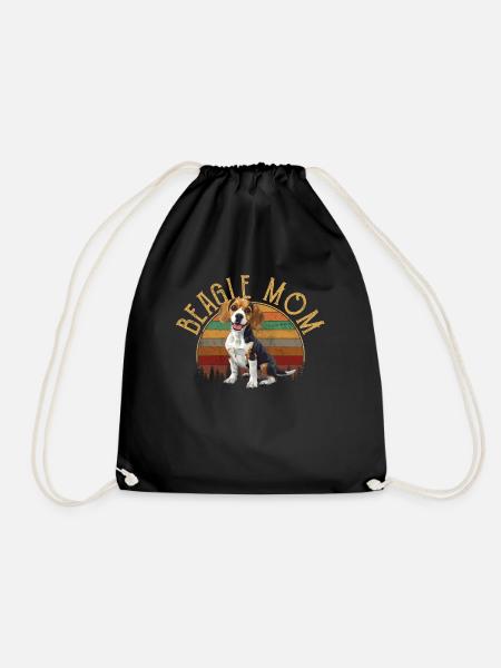 beagle mom beagle - Turnbeutel - Schwarz