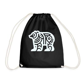 Ours du zodiaque amérindien - Sac de sport léger - noir - Devant