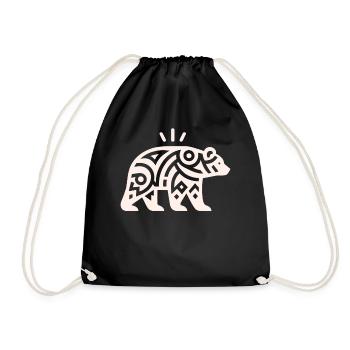 Ours du zodiaque amérindien - Sac de sport léger - noir - Devant