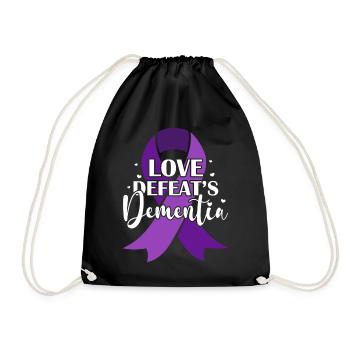 Fight Dementia Alzheimer's Awareness Positive Affi - Turnbeutel - Schwarz - Vorne