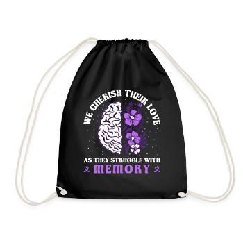 Love And Memory Floral Bain Inspirational Dementia - Turnbeutel - Schwarz - Vorne