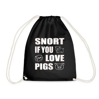 Sniffez si vous aimez les cochons Éleveur de porcs - Sac de sport léger - noir - Devant