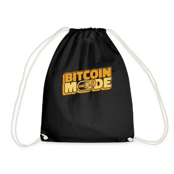 Bitcoin Mode On Blockchain Crypto Kryptowährung - Turnbeutel - Schwarz - Vorne
