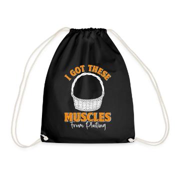 Basket Weaving Basket Weaving - Drawstring Bag - black - Front