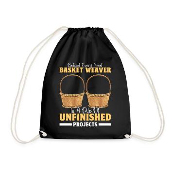 Basket Weaving Basket Weaving - Drawstring Bag - black - Front