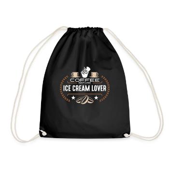 Ice Cream Lover Coffee Sweet Ice Coffee Lover - Drawstring Bag - black - Front