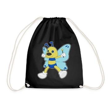 Butterfly Wizard Wand - Drawstring Bag - black - Front