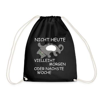 Katze lustiger Spruch Kätzchen - Turnbeutel - Schwarz - Vorne