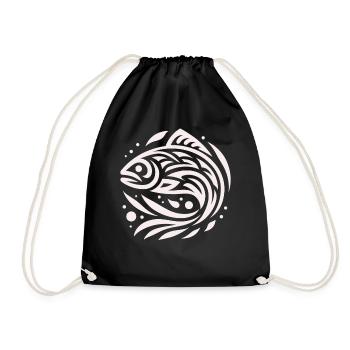Saumon Amérindien Zodiaque - Sac de sport léger - noir - Devant