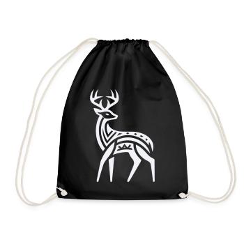 Cerf Amérindien Zodiaque - Sac de sport léger - noir - Devant
