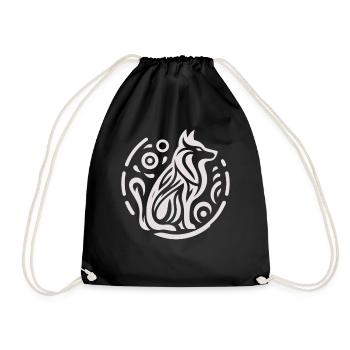 Loup, Amérindien Zodiac - Sac de sport léger - noir - Devant