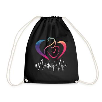 Nurse Midwife Birth Worker Rainbow - Turnbeutel - Schwarz - Vorne